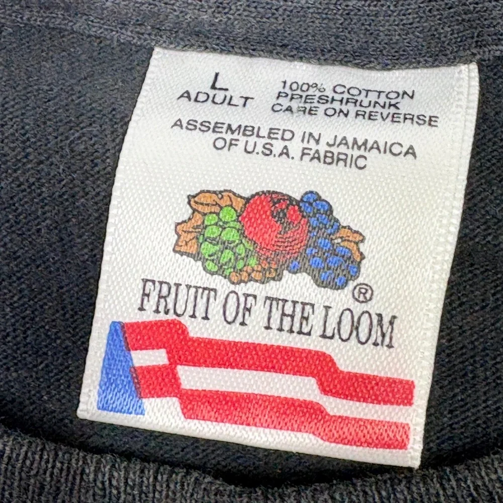 Vintage 90s Fruit of the Loom Greek Mythology All Over Print T-Shirt Large Black